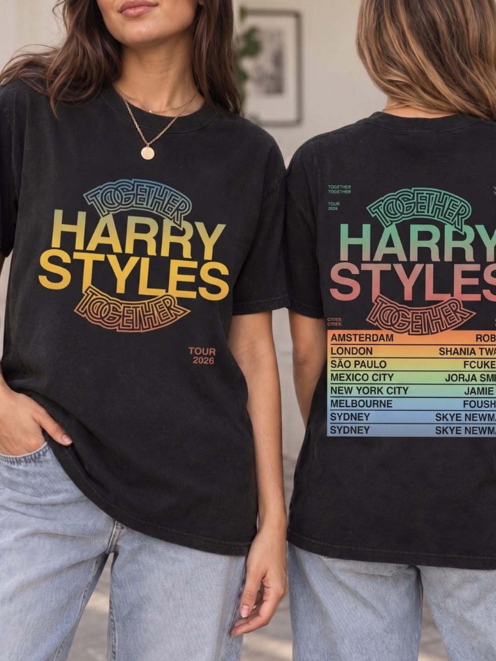 Harry Styles Together Together Tour 2026 Shirt Black Tee